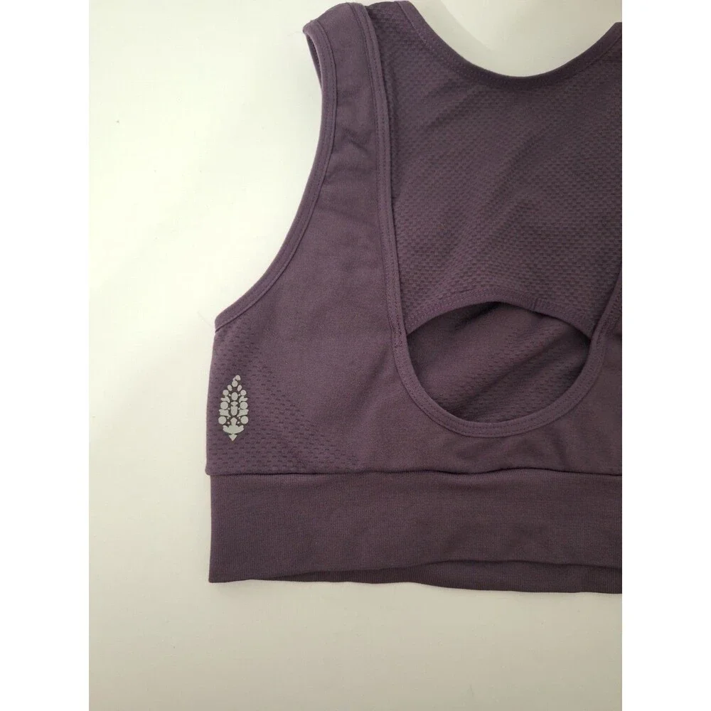 Free People FP Movement Every Single Time Black Sports Bra Sz XS/S Activewear